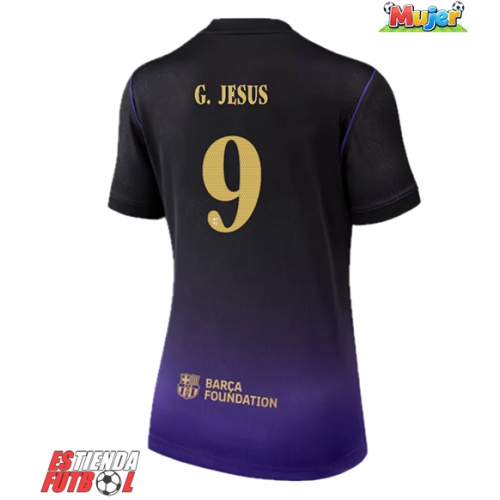 Barcelona Gabriel Jesus #9 Segunda Equipación Mujer 2026-27 Manga Corta